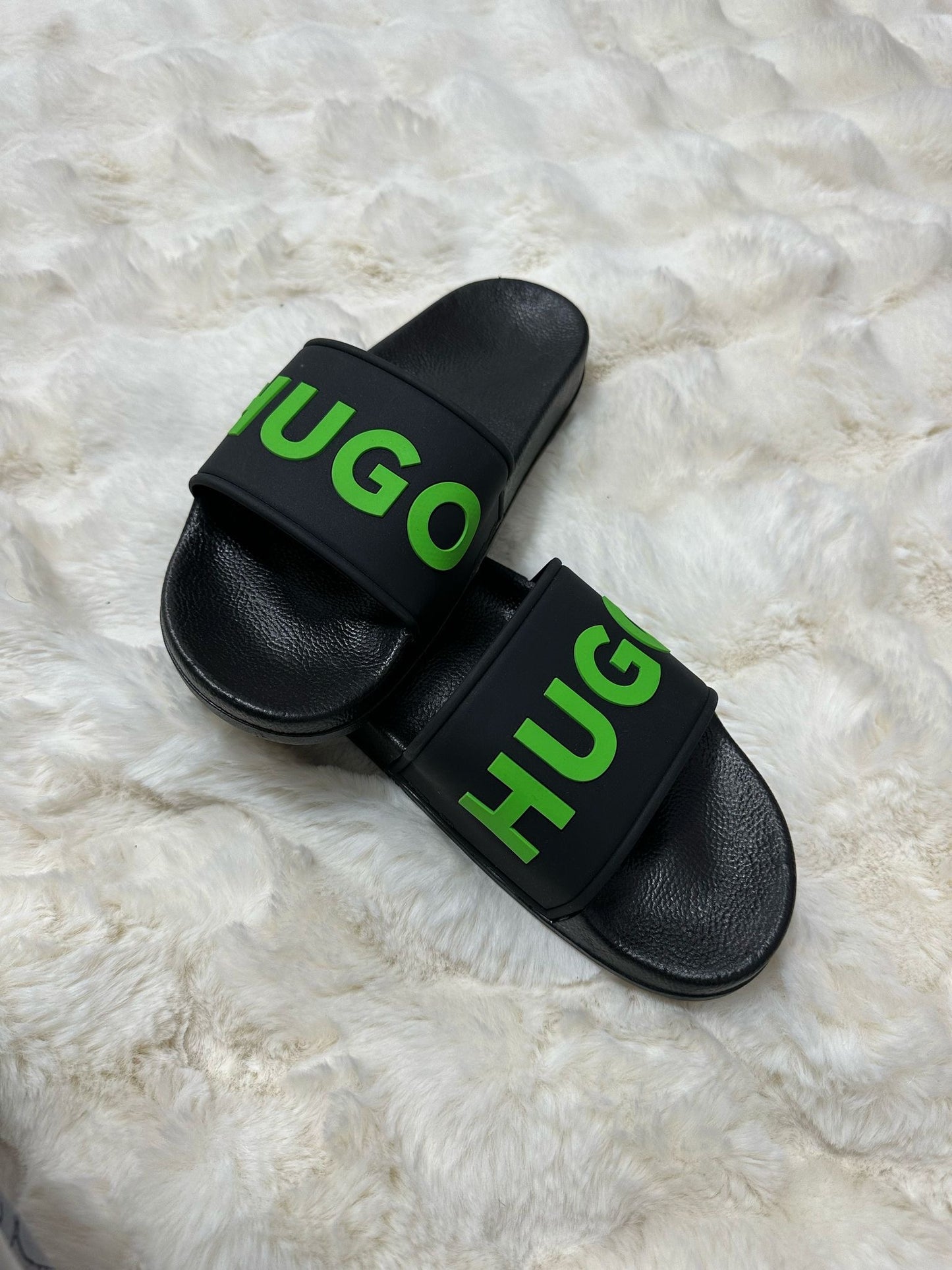 Papuci Barbati Hgo Negru/Verde