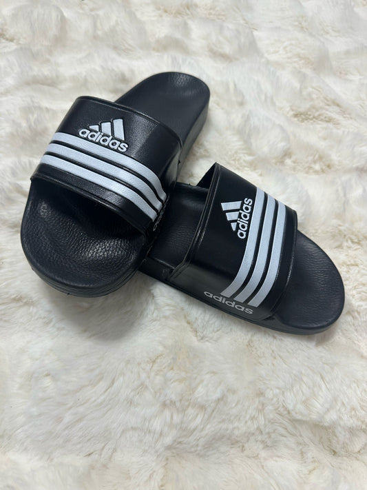 Papuci Barbati AD Negru/Alb