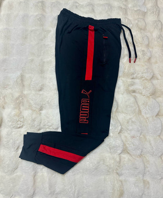 Pantalon Barbat NK Negru/Rosu