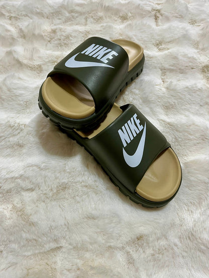 Papuci Barbati Nk Verde/Crem