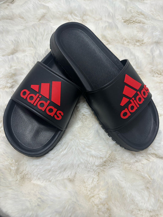 Papuci Barbati AD Negru/Rosu