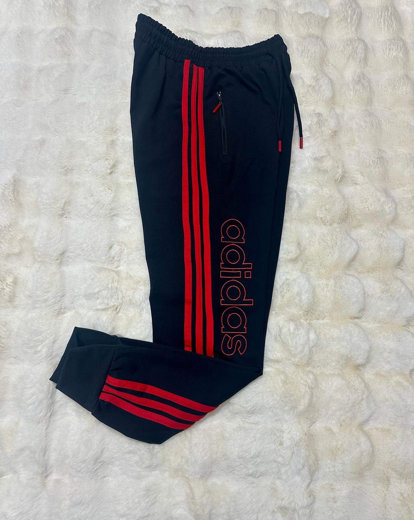 Pantalon Barbat AD Negru/Rosu